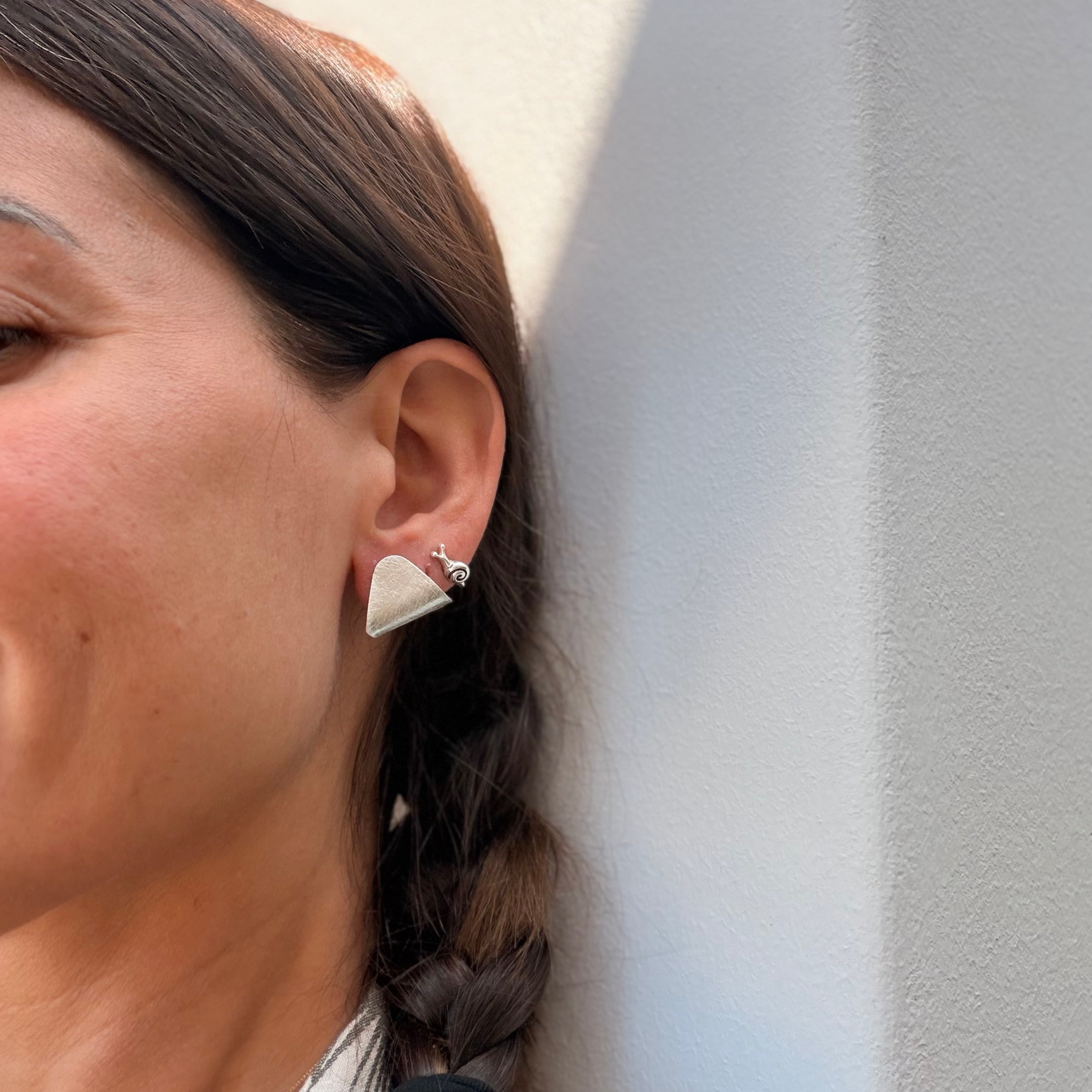 Triangle fold earrings