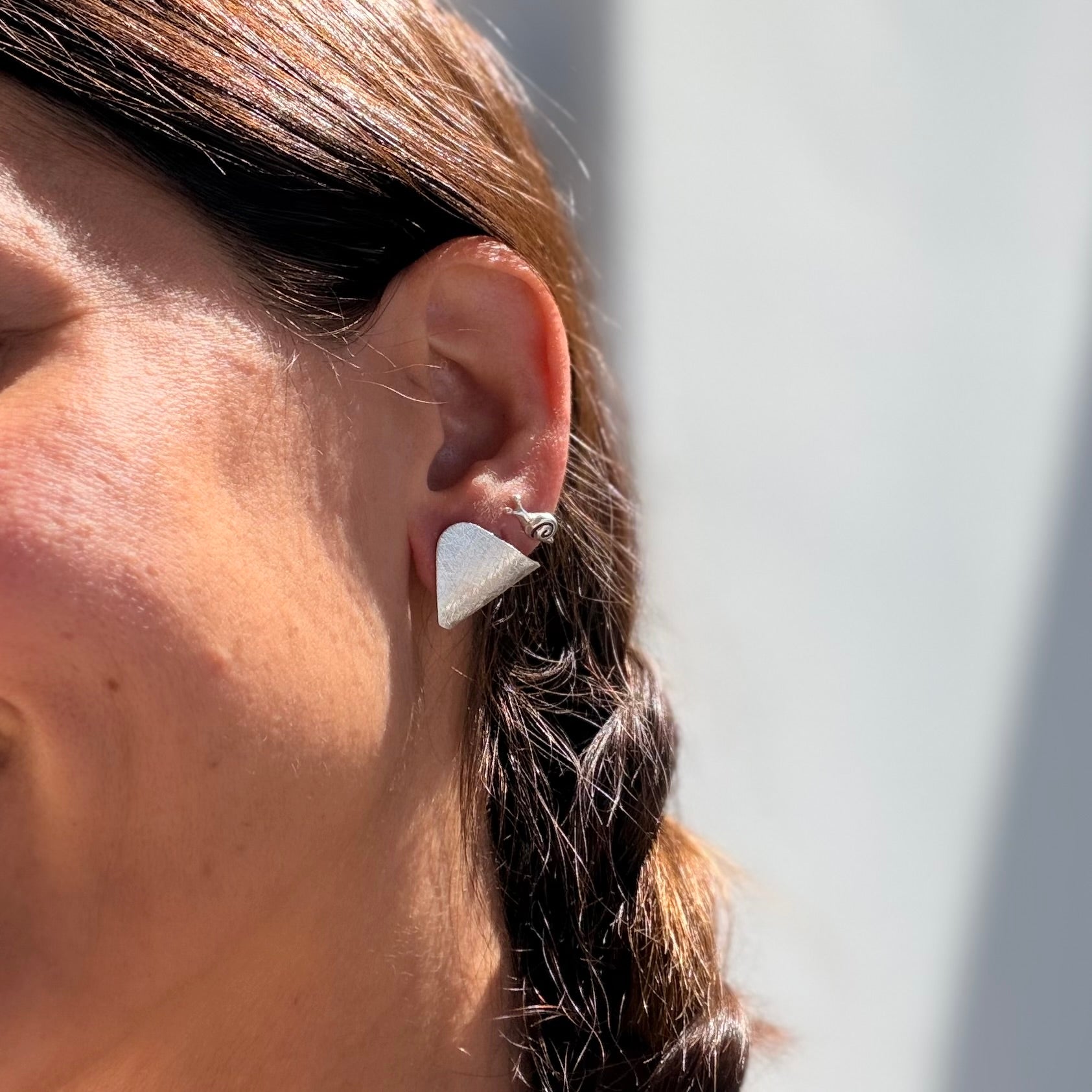 Triangle fold earrings