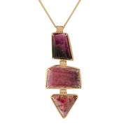 Trinity Tourmaline Pendant with Diamonds