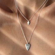 Silver Heart Diamond Star Necklace (Small)