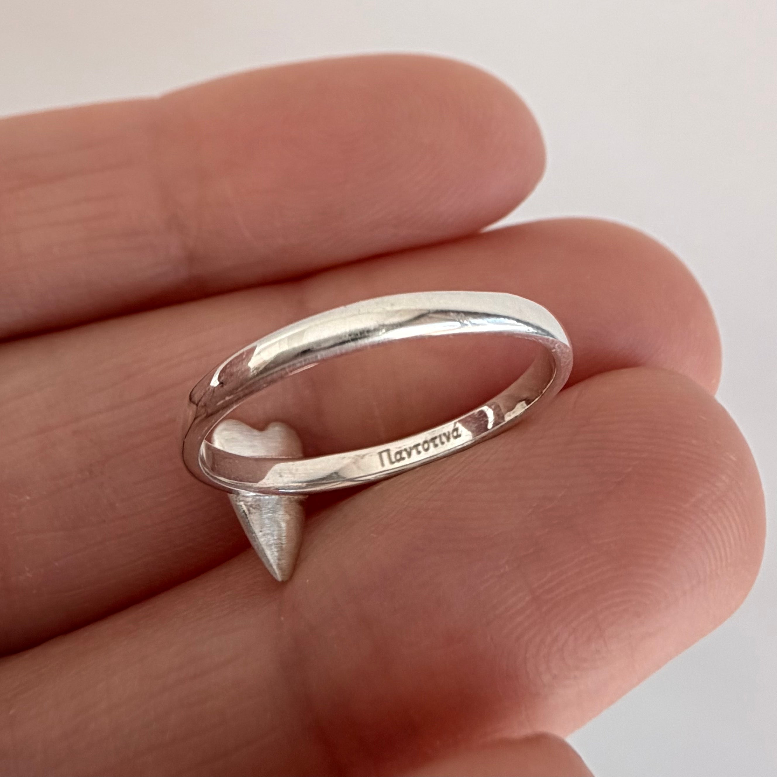 Silver Diamond Heart Ring (Small)