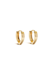 14k Gold Wide Drop Hoops