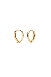 14k Gold Slim Drop Hoops