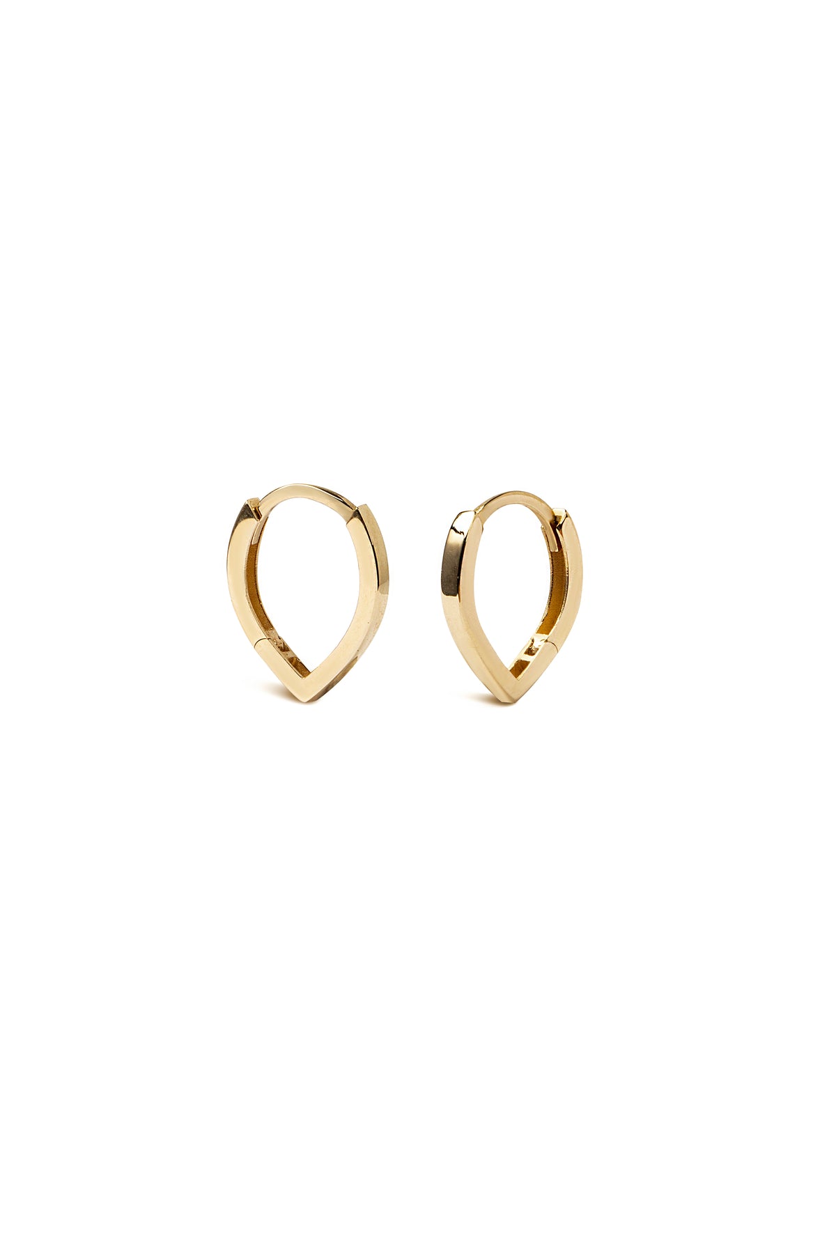 14k Gold Slim Drop Hoops