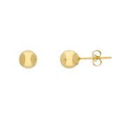14K Gold Big Ball Stud Earrings