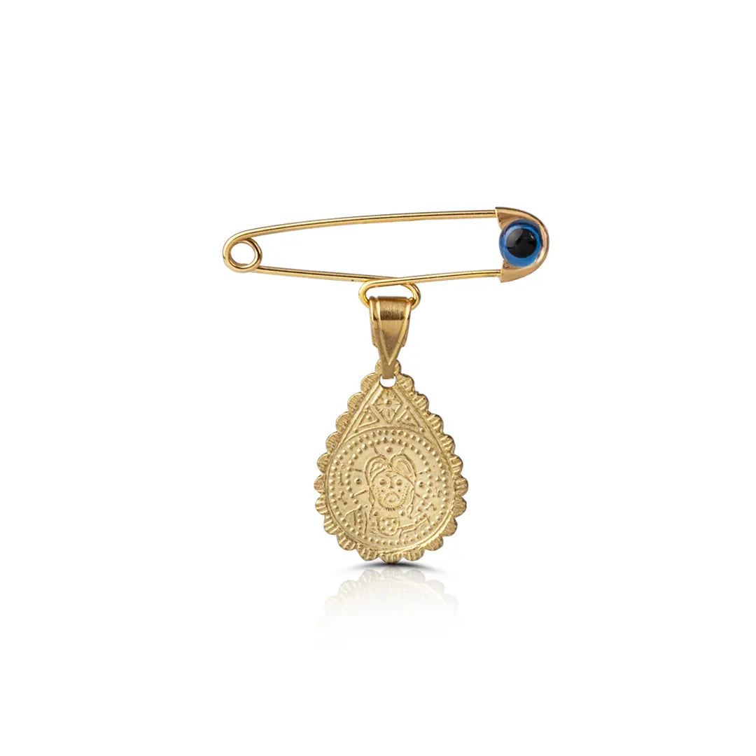 Konstantinato Safety Pin Necklace, Pear Shape