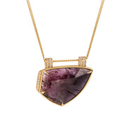 Soft Glow Tourmaline Necklace with Diamonds