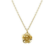 14K Gold Petite Rose Necklace