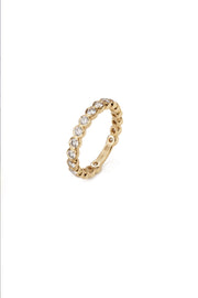 14K Yellow Gold Round LAB Diamonds Allover Ring