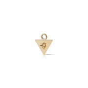 14K Gold Small Triangle Diamond Star Element