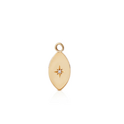 14K Gold Big Navette Diamond Star Element