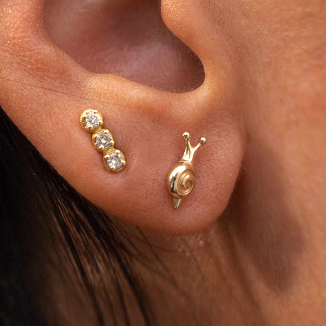 14K Gold "Snail" Talisman 2026 Earrings