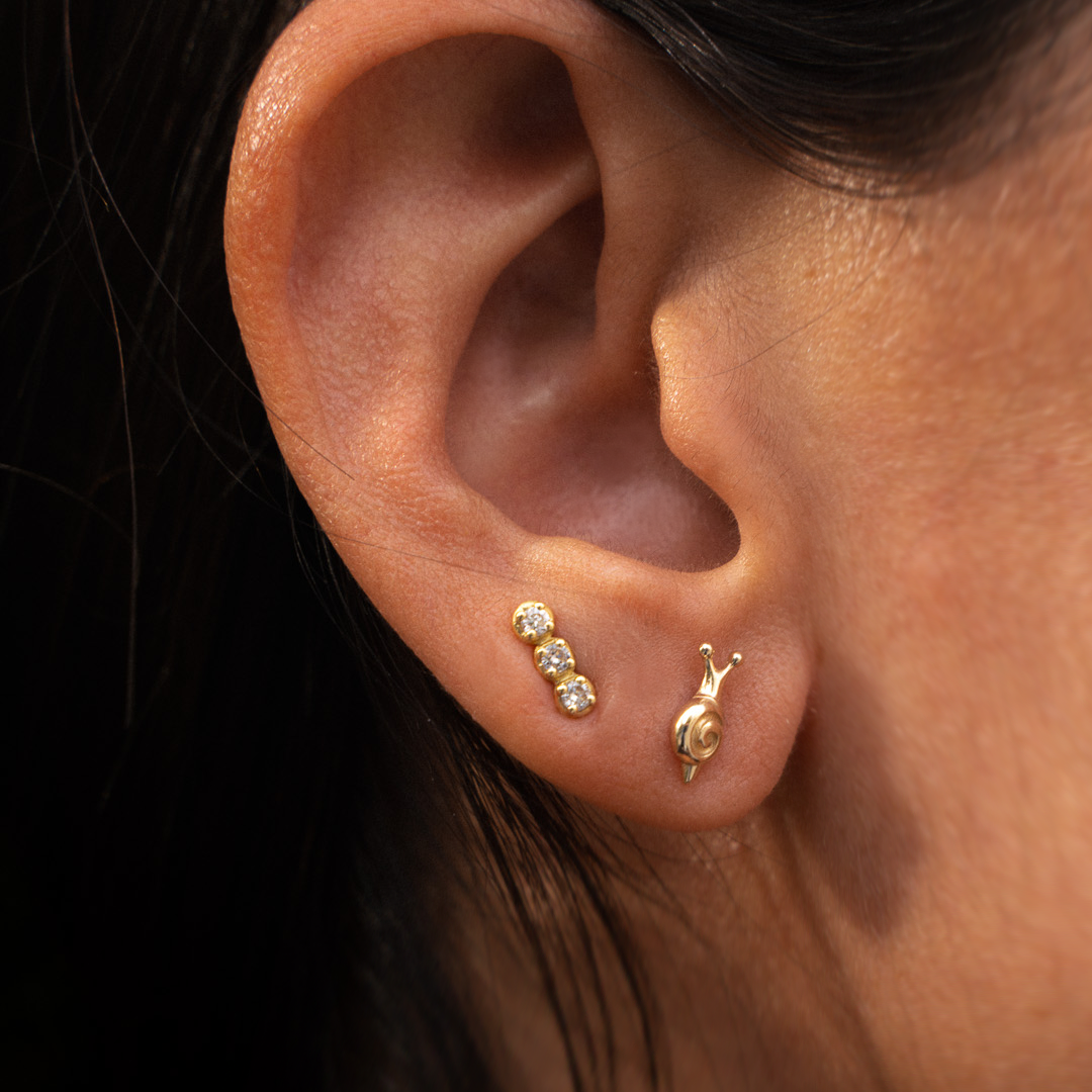 14K Gold "Snail" Talisman 2026 Earrings