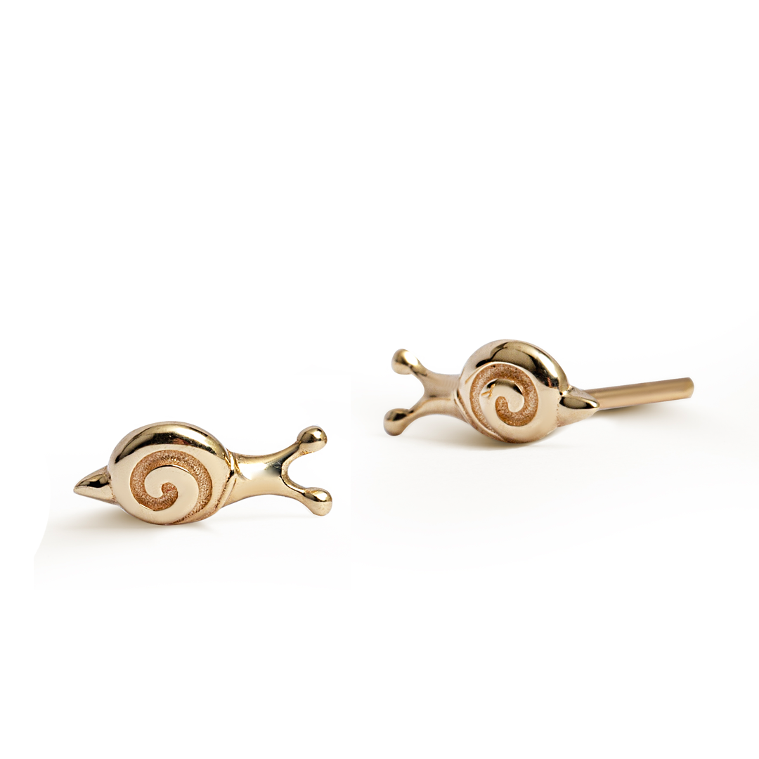 14K Gold "Snail" Talisman 2026 Earrings