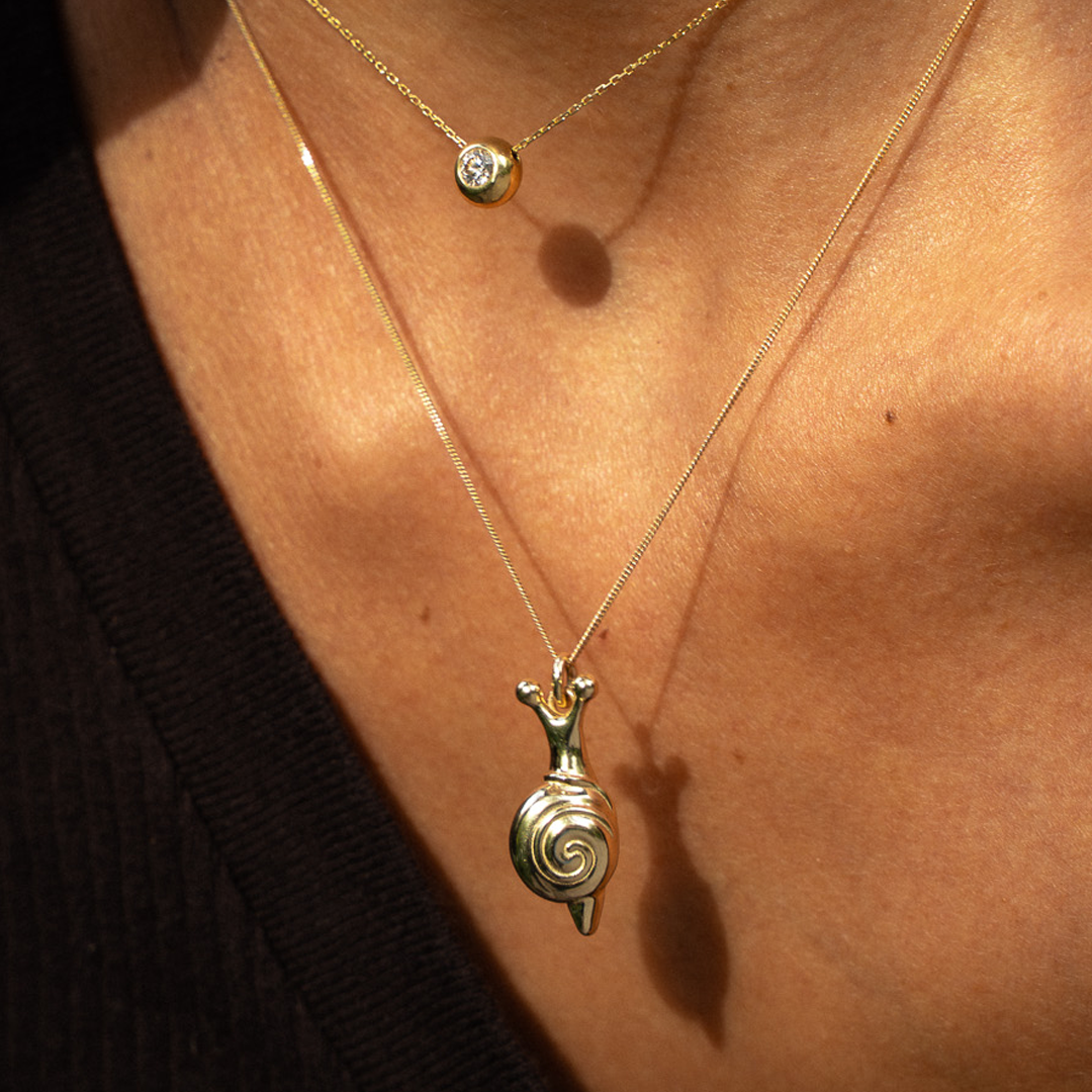 14K Gold "Snail" Talisman 2026 Necklace