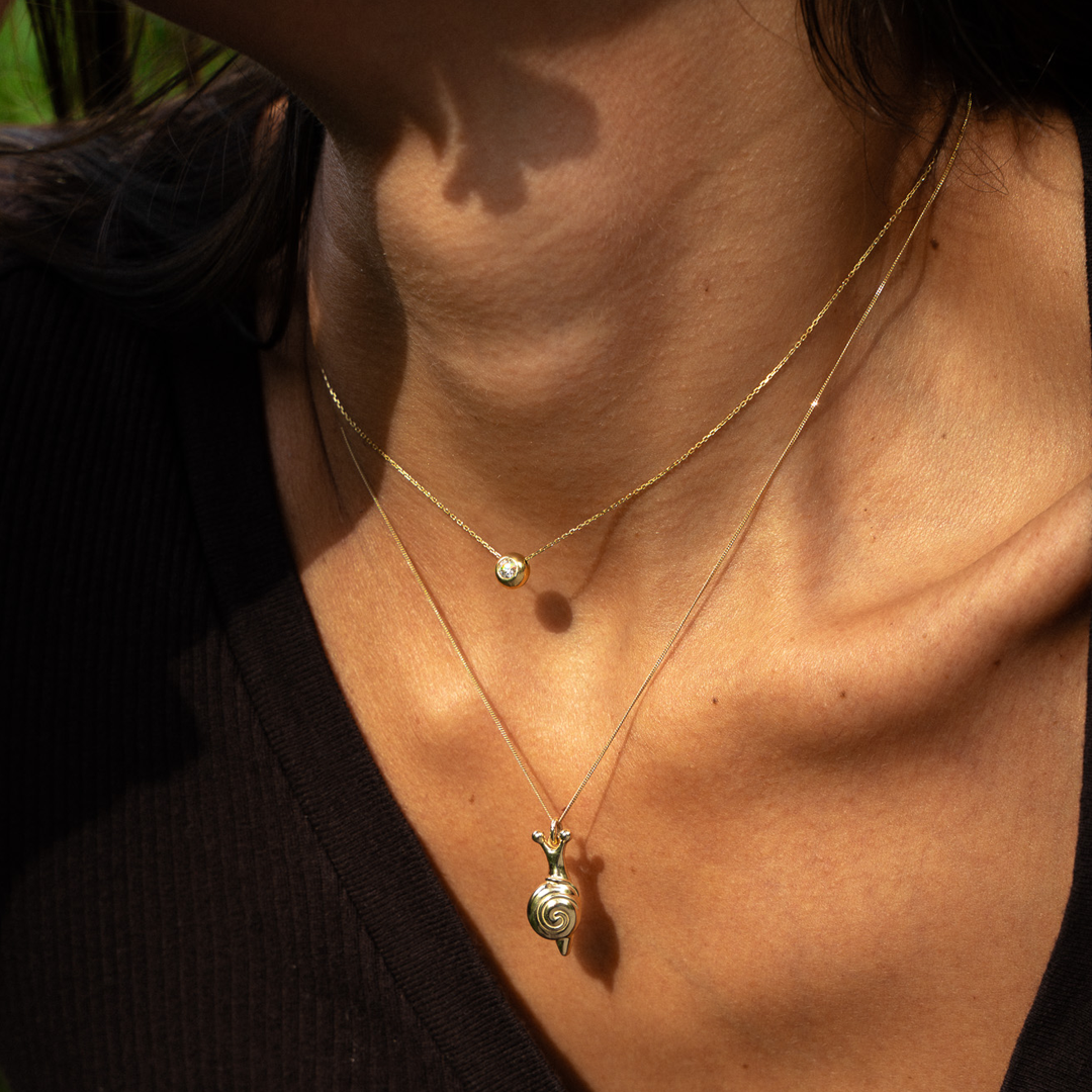 14K Gold "Snail" Talisman 2026 Necklace