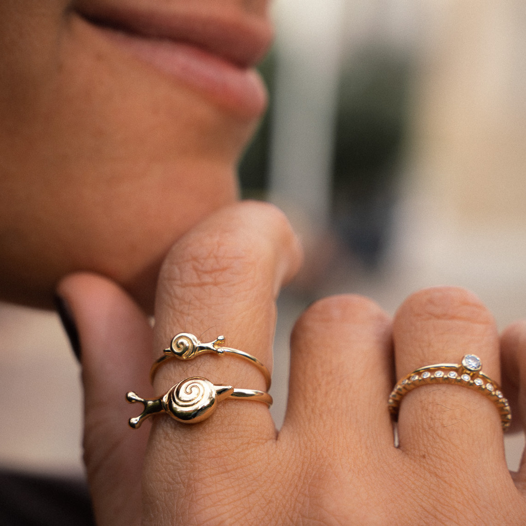 14K Gold “Snail” Talisman 2026 Ring (Small)