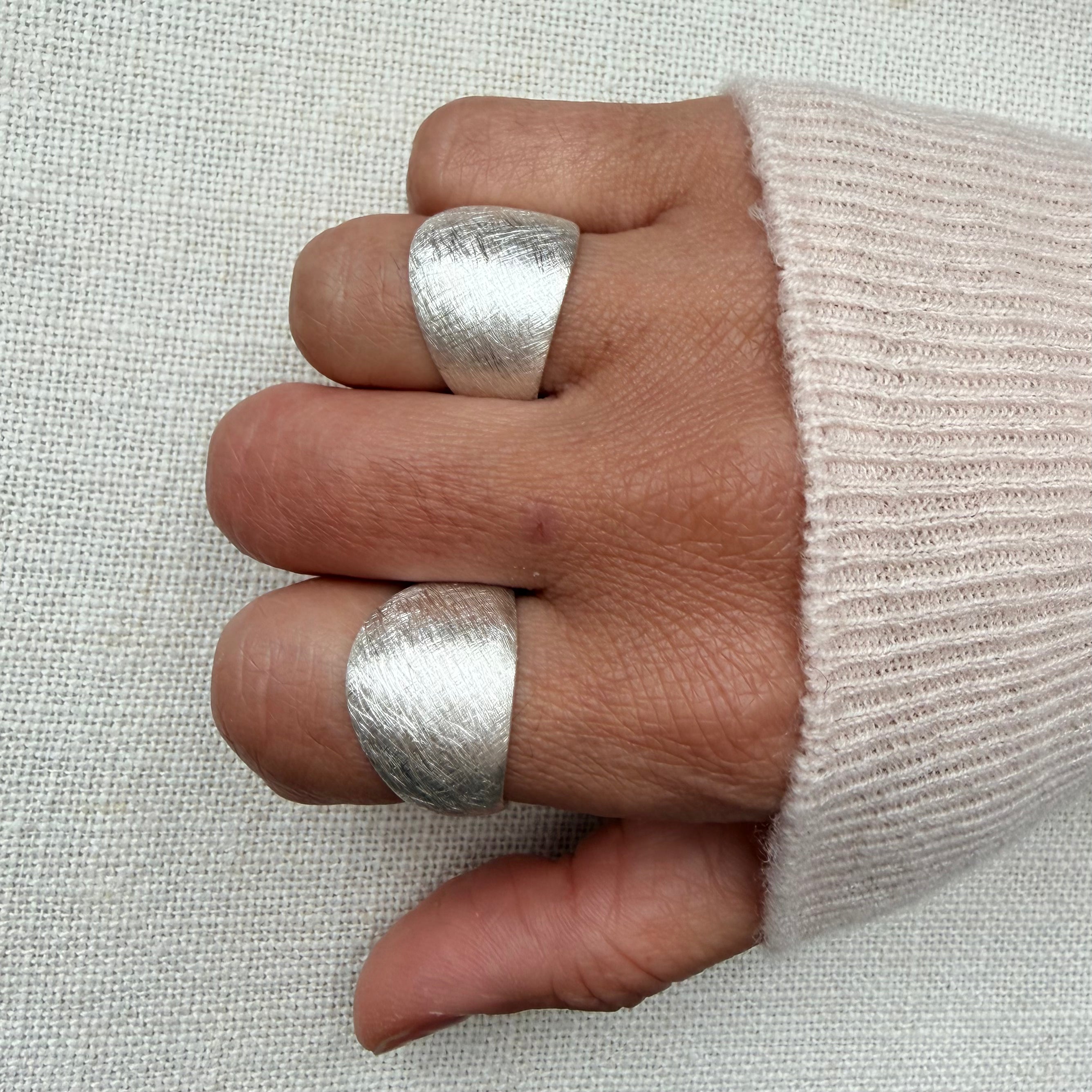 Bold, Organic Silver Ring