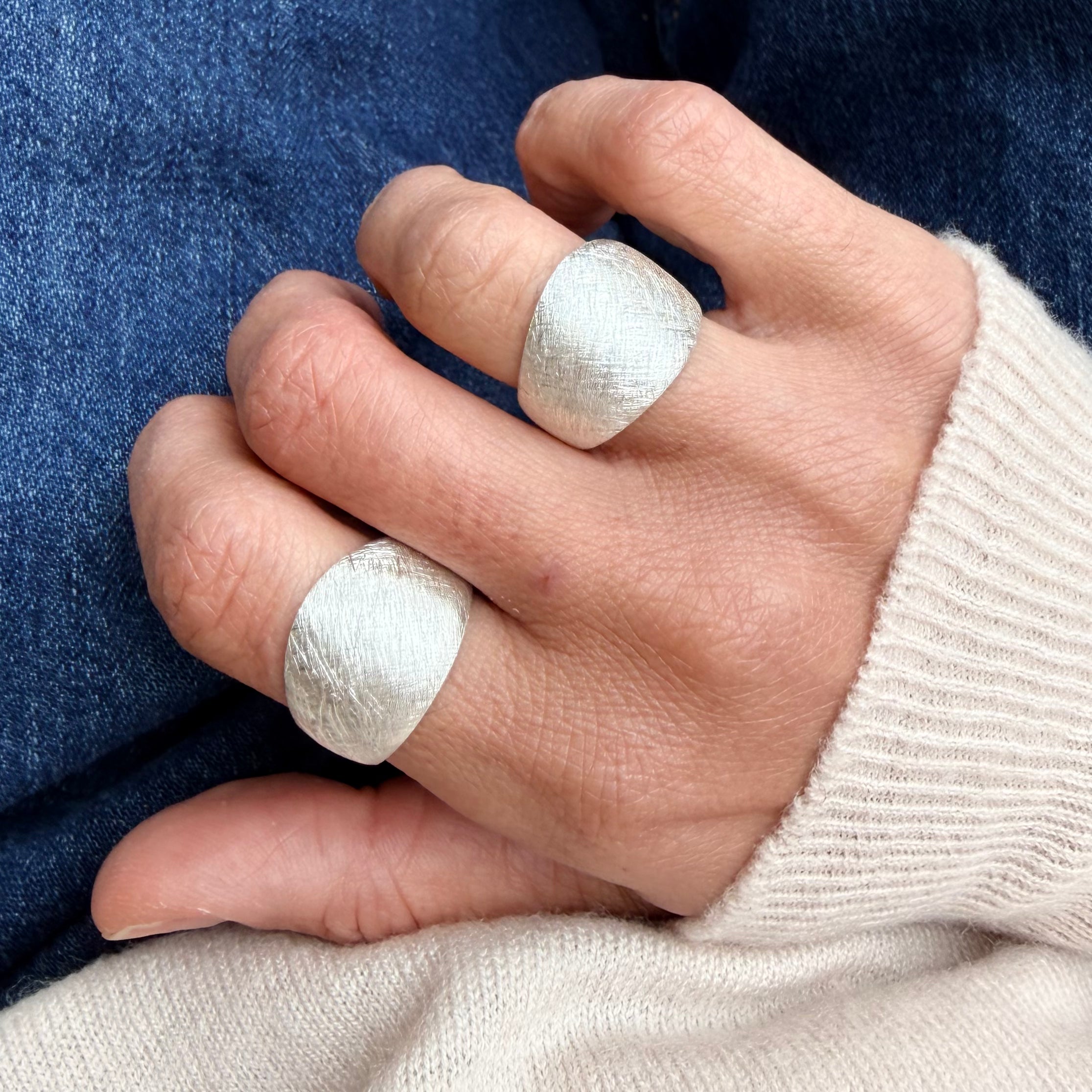 Bold, Organic Silver Ring