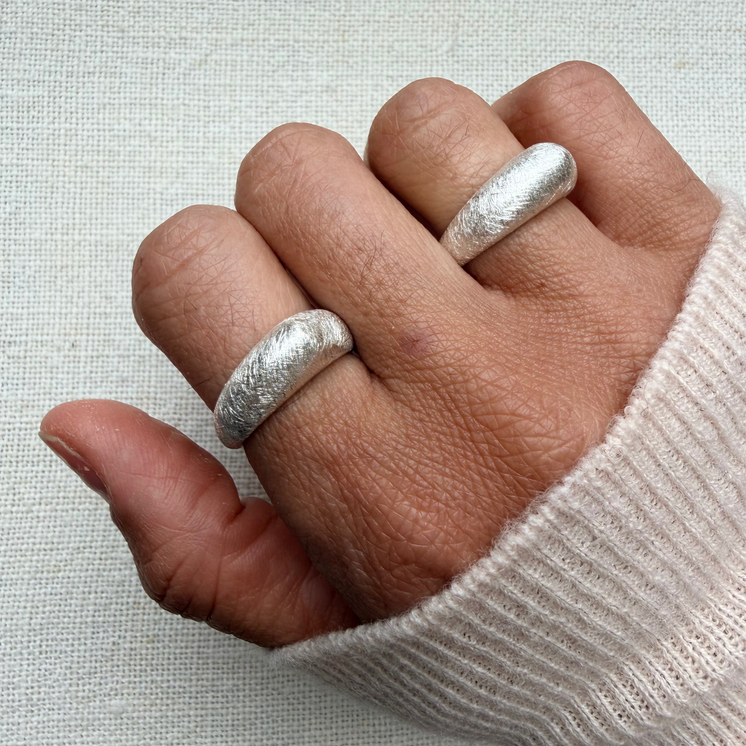 Pyramid Silver Ring