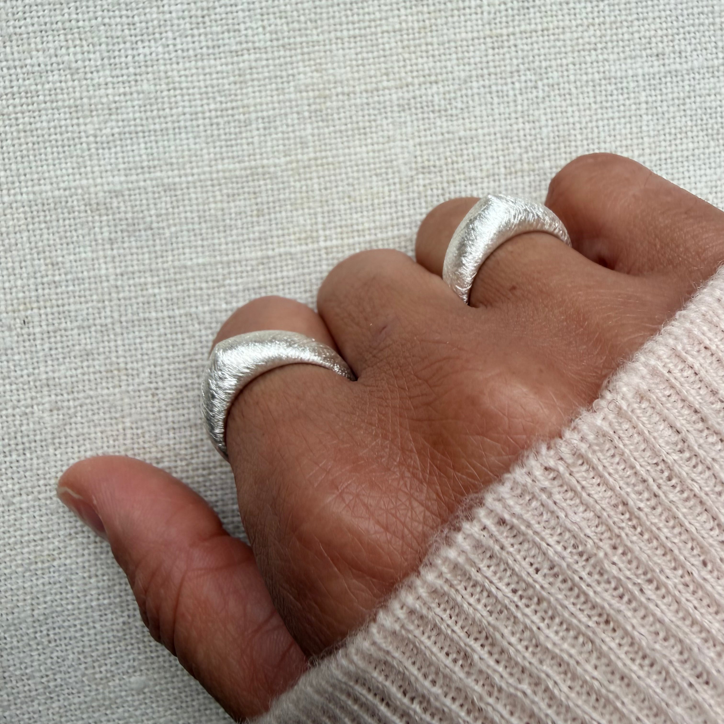 Pyramid Silver Ring