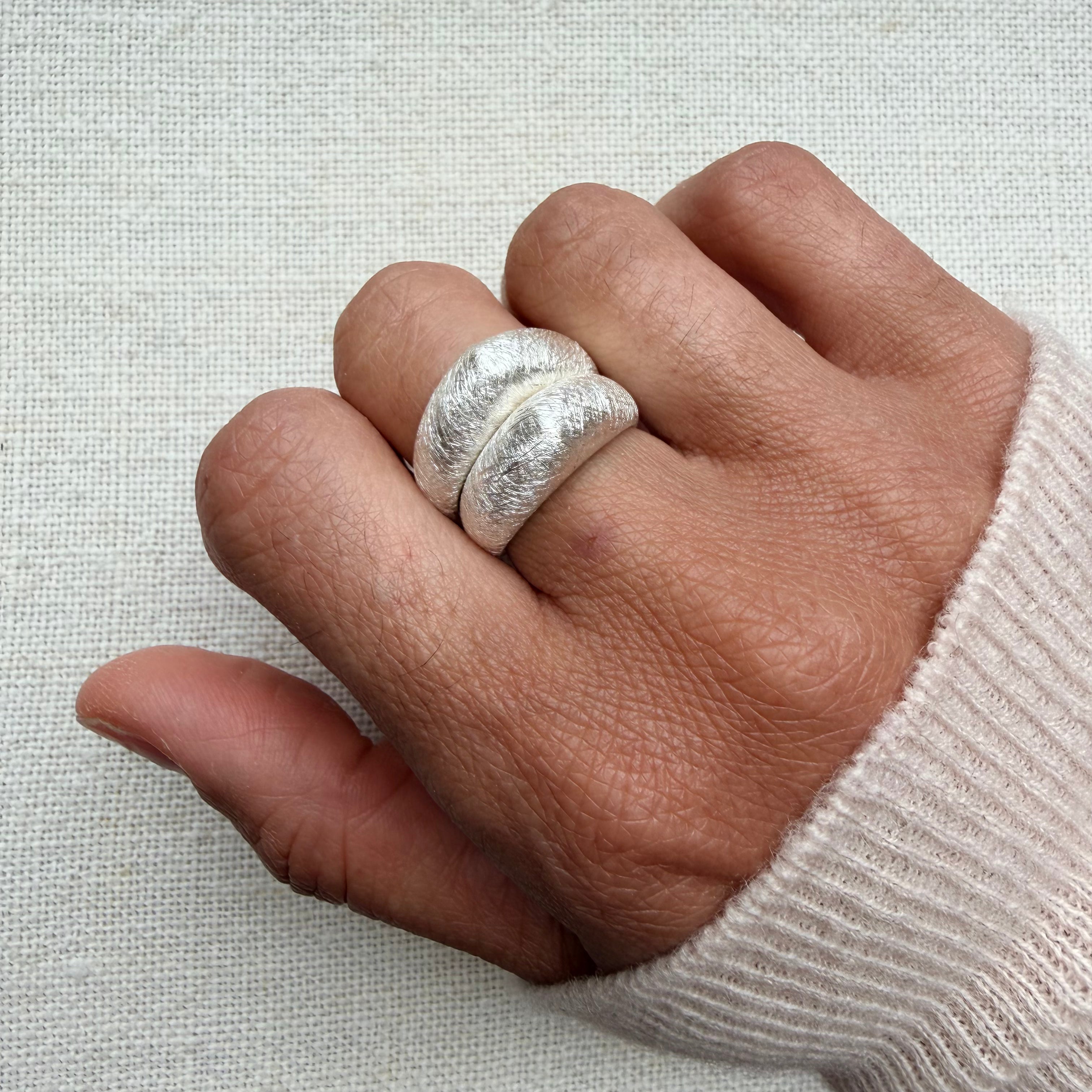 Pyramid Silver Ring