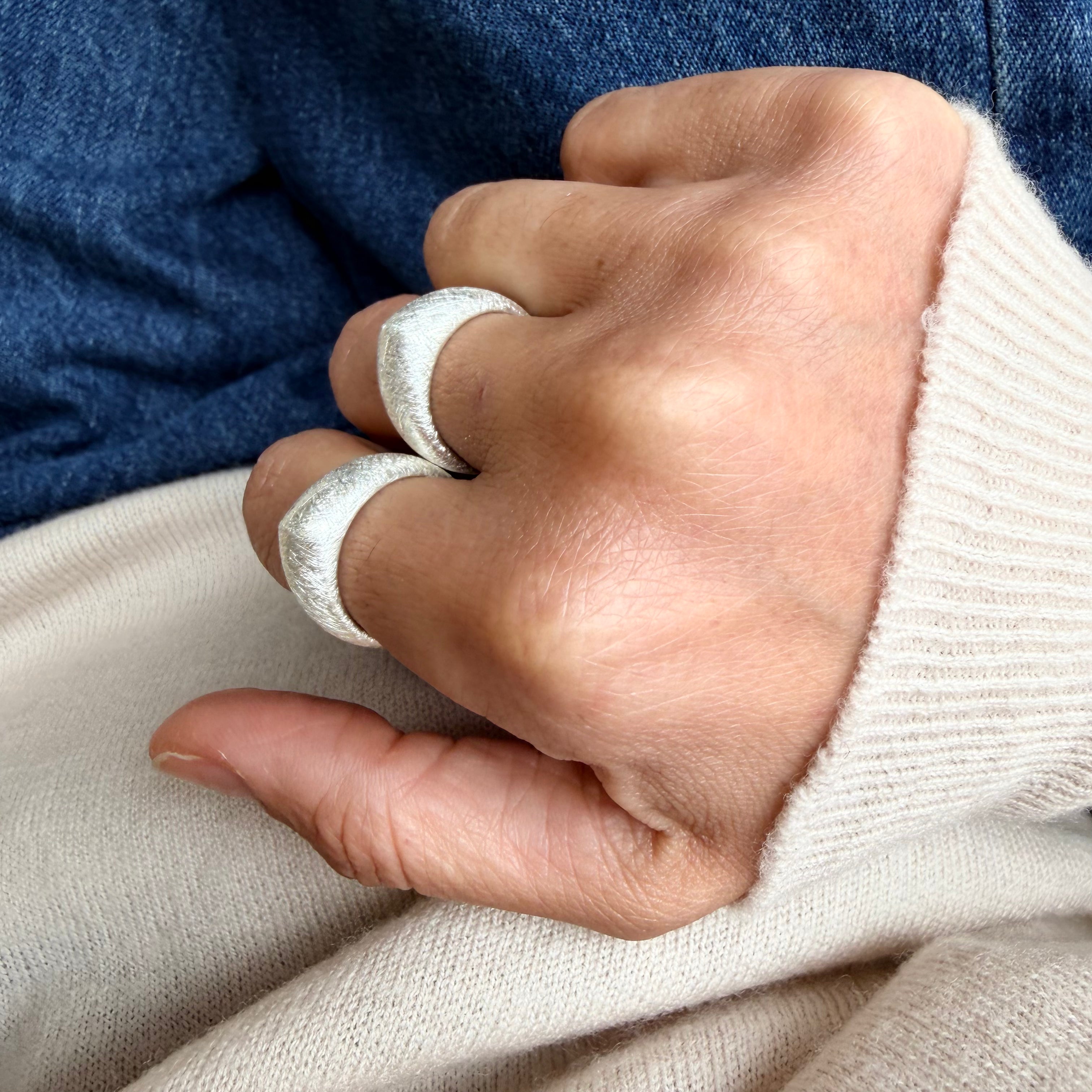Pyramid Silver Ring