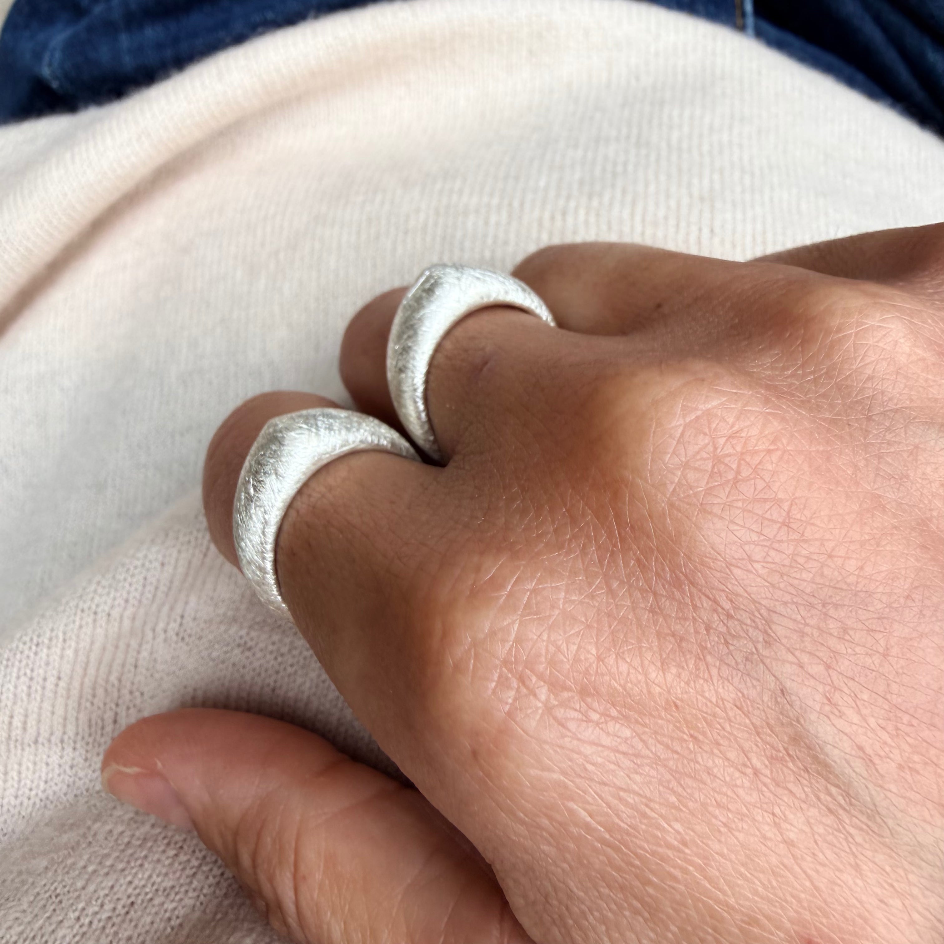 Pyramid Silver Ring