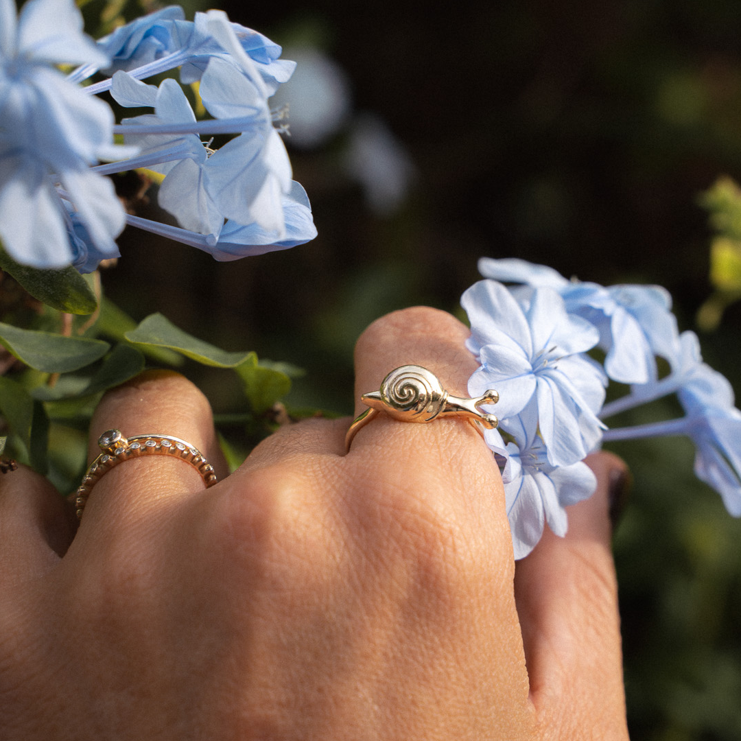 14K Gold “Snail” Talisman 2026 Ring (Big)