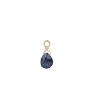 14Κ Gold motif with Sapphire Drop and Diamond