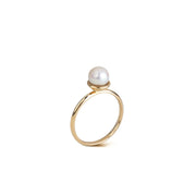 14K Gold round shape Pearl ring