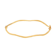 14K Gold Wave Bangle