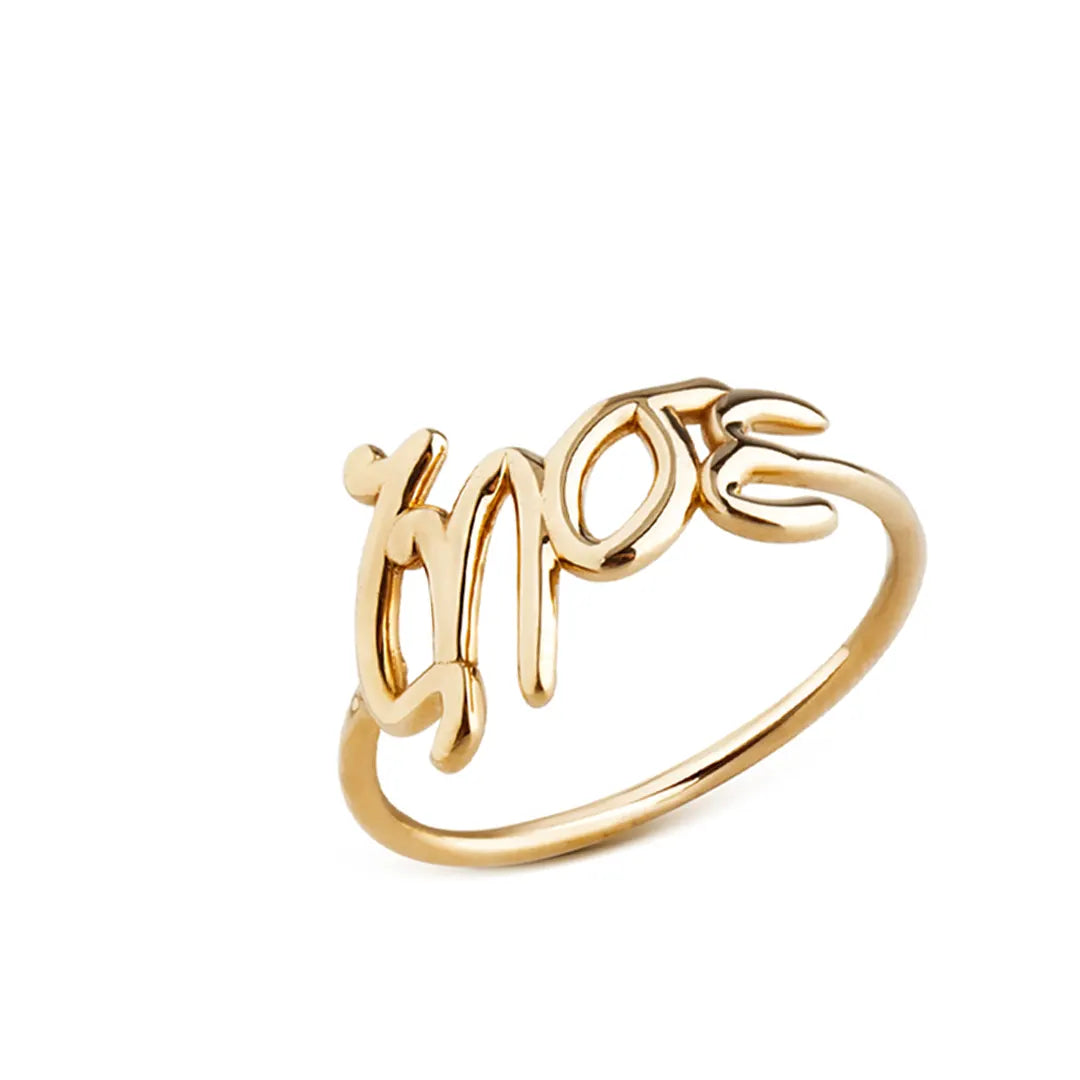 14K Gold “ζησε” Ring