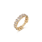 14K Yellow Gold Oval LAB Diamonds Allover Ring