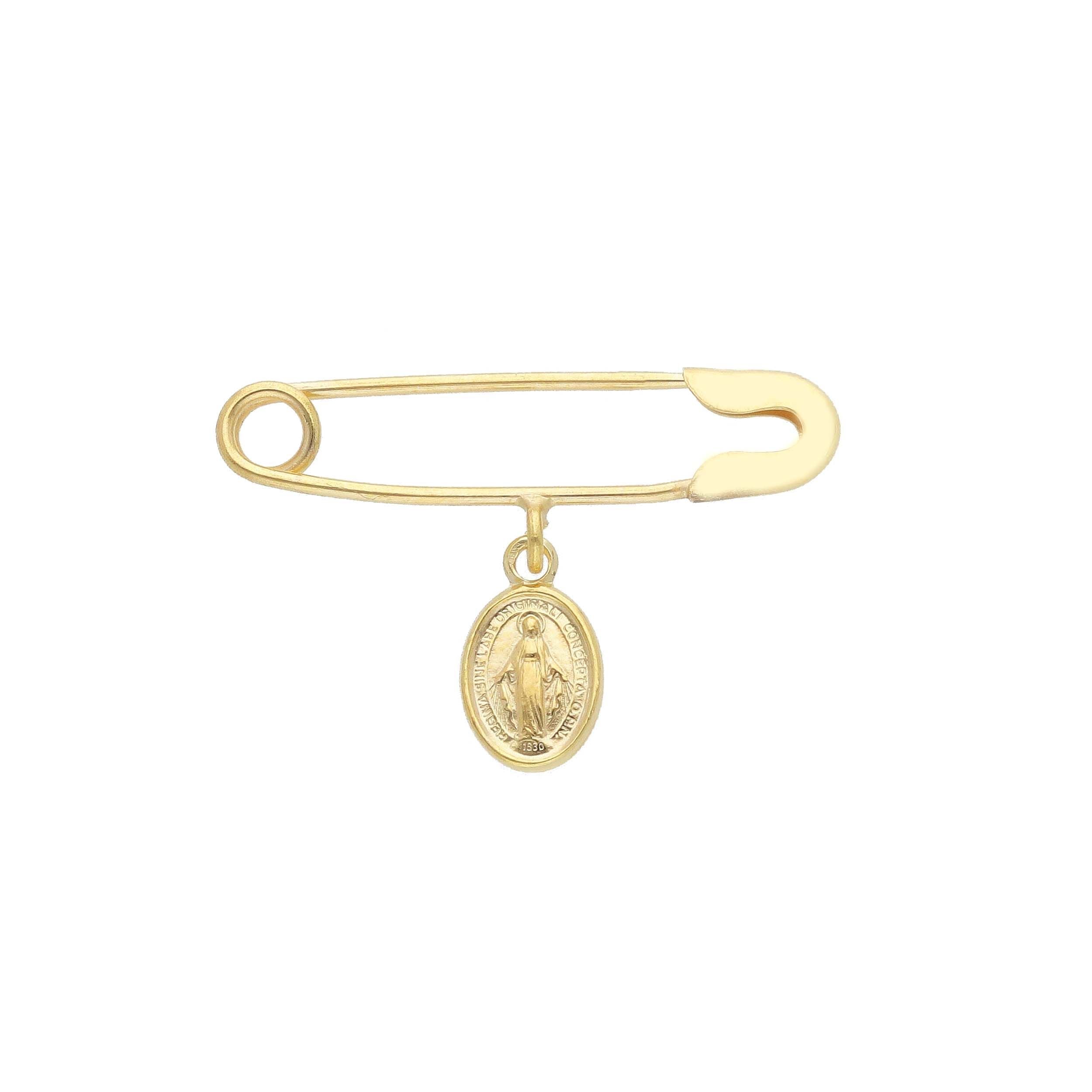 Konstantinato Safety Pin Necklace, Oval Shape