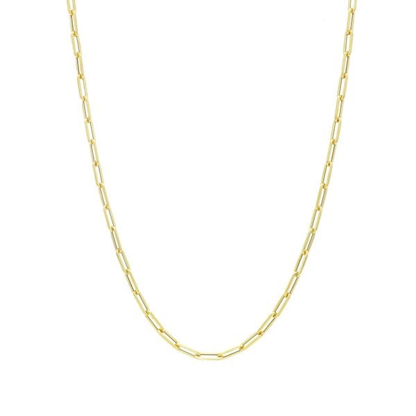 14K Gold Link Slim Chain Necklace