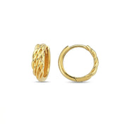 9K Gold braid design hoops