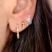 Silver Snail Studs