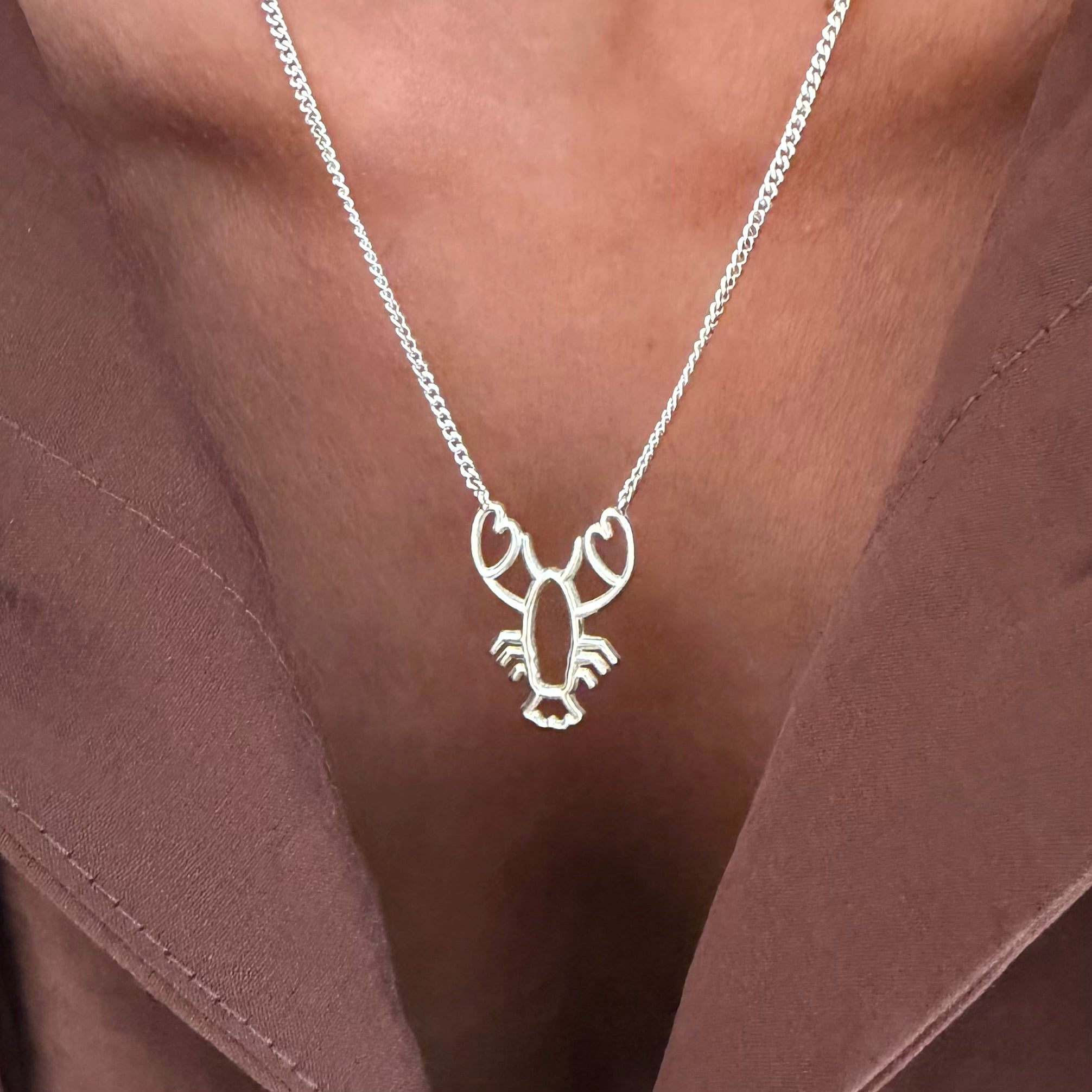 Mer-Mades Heart Claw Lobster Necklace