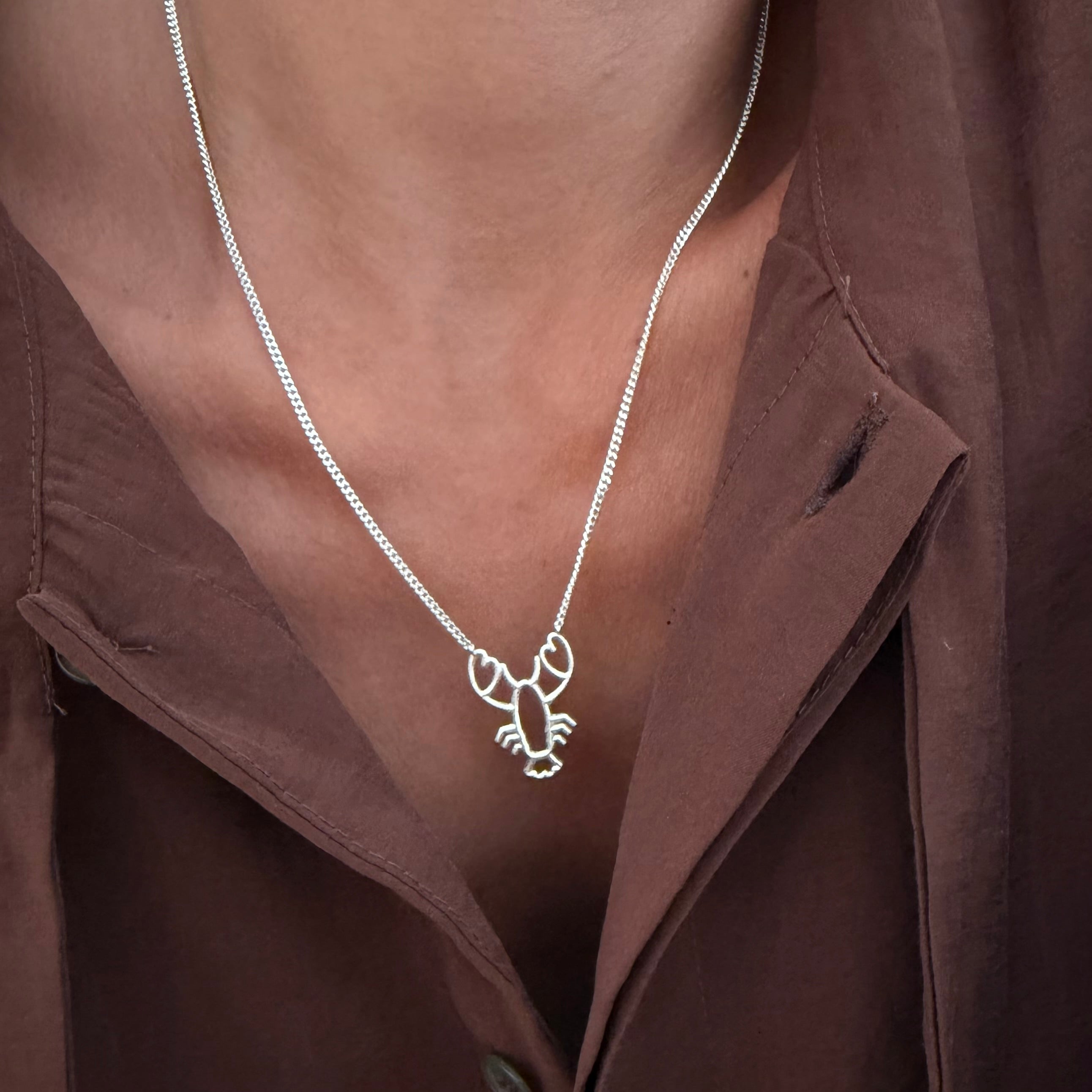 Mer-Mades Heart Claw Lobster Necklace