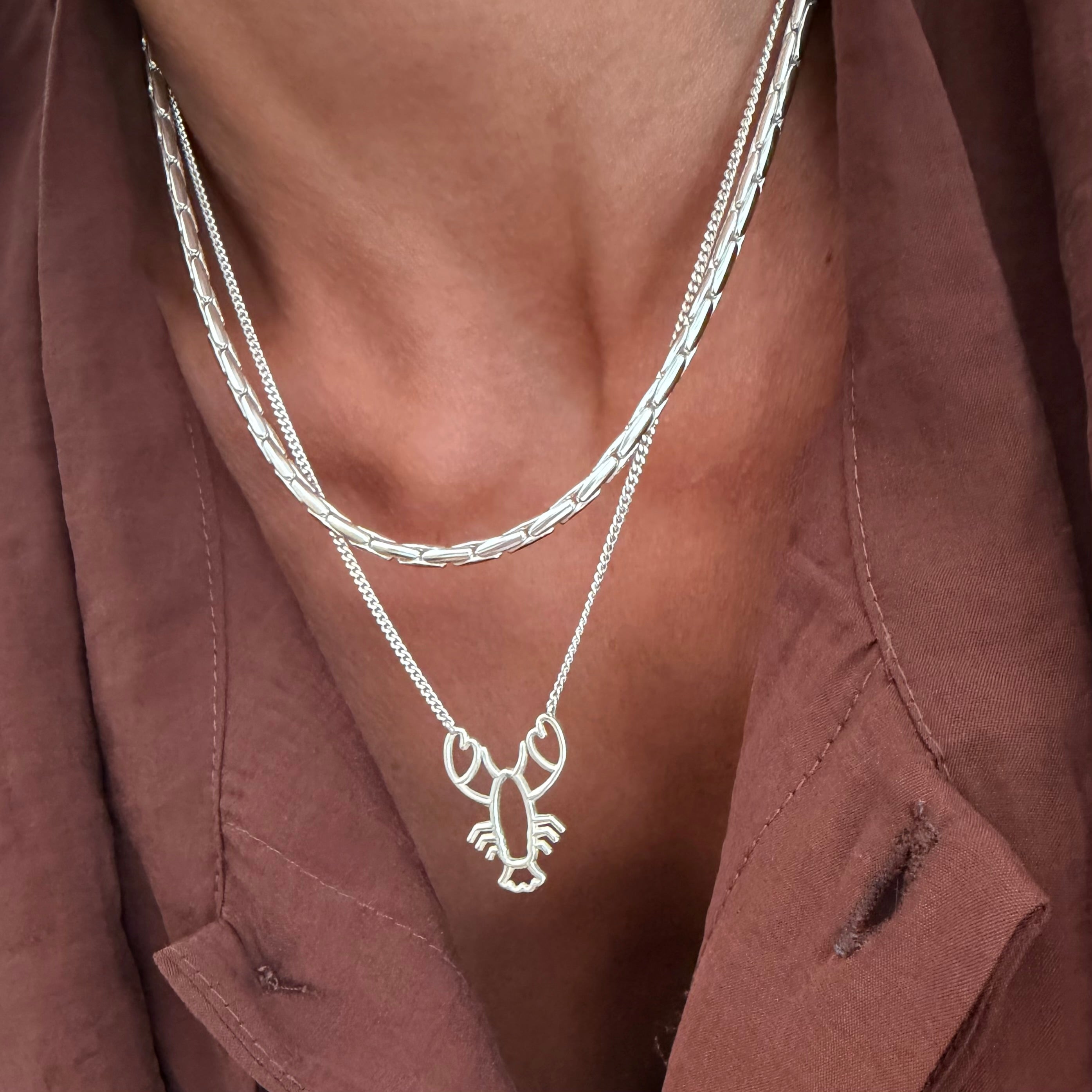 Mer-Mades Heart Claw Lobster Necklace