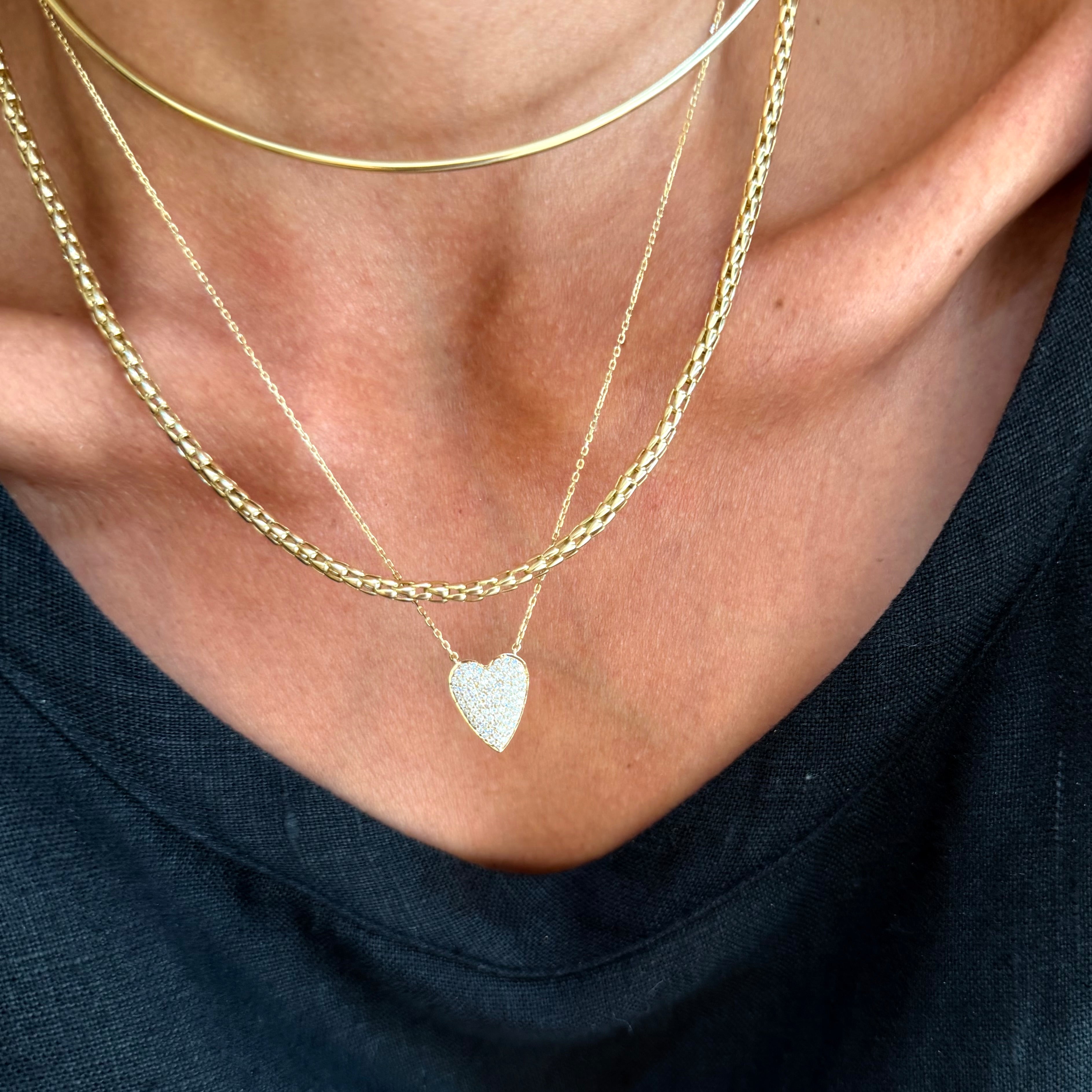 Pavé Heart Necklace