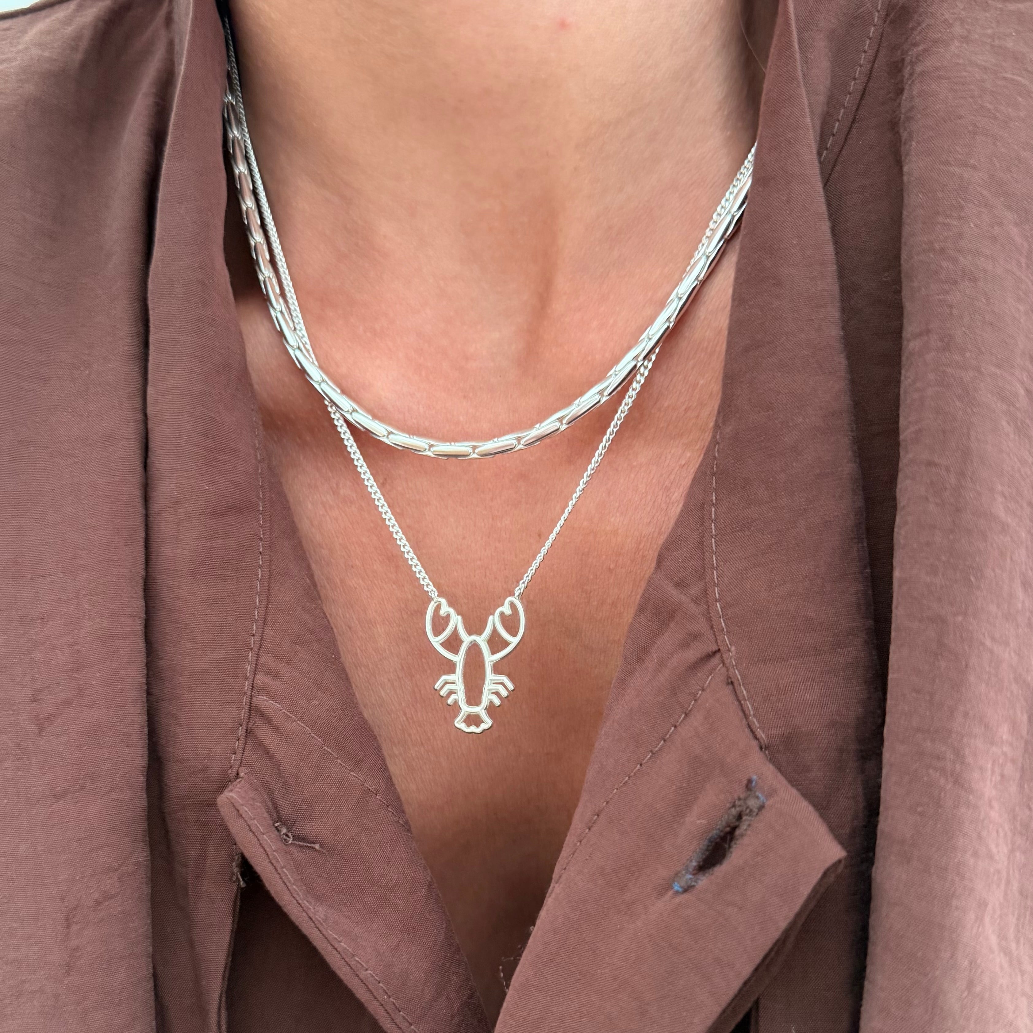 Mer-Mades Heart Claw Lobster Necklace