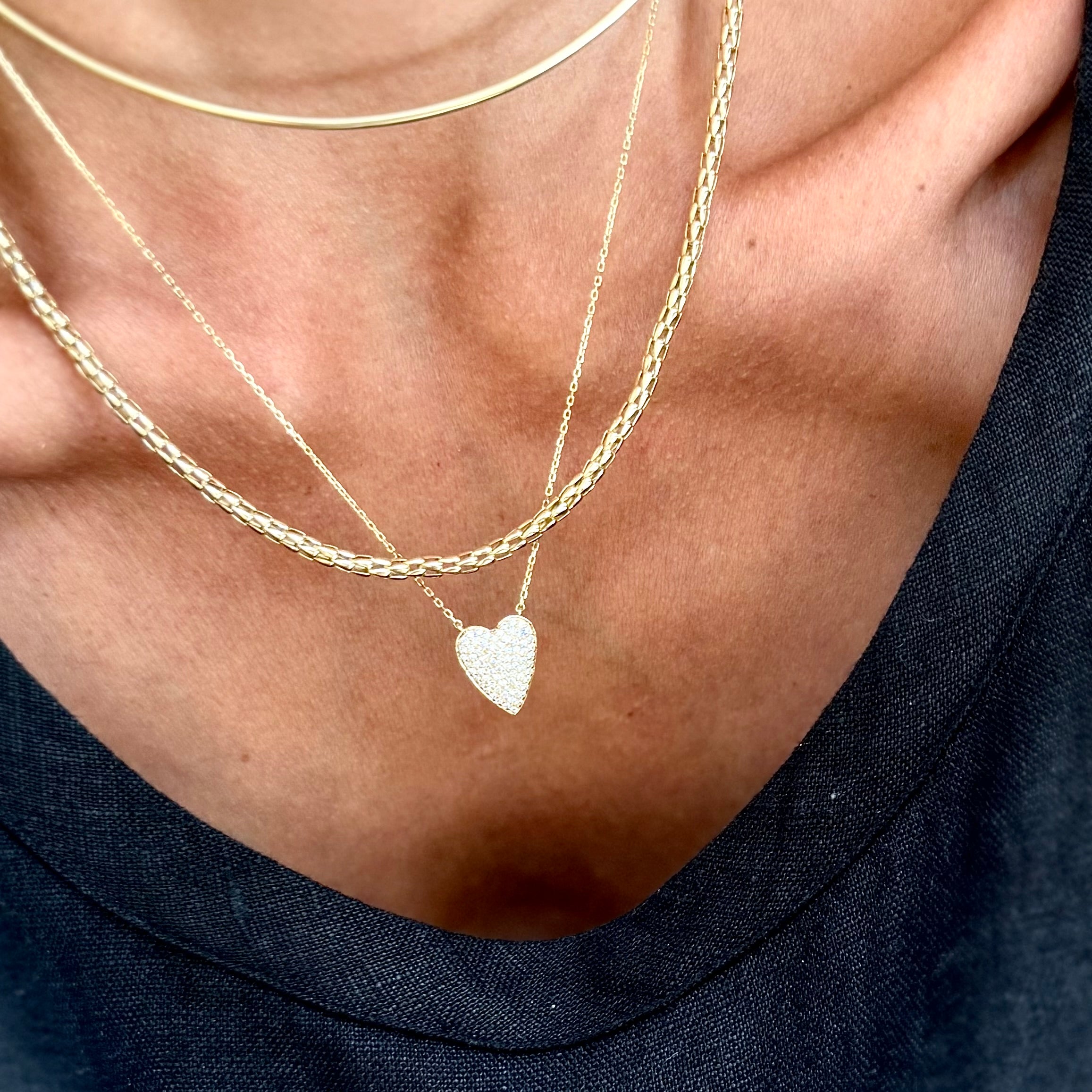 Pavé Heart Necklace