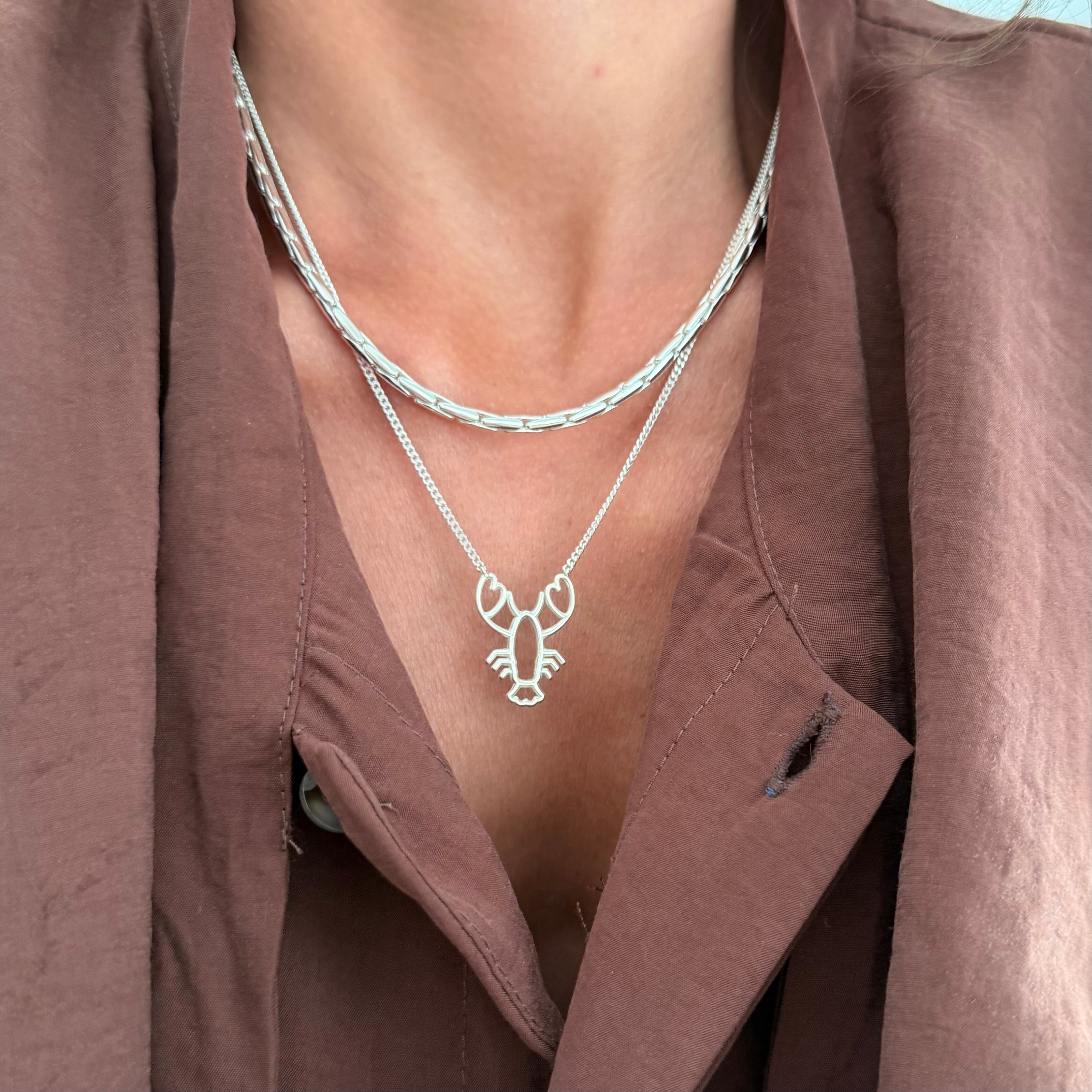 Mer-Mades Heart Claw Lobster Necklace