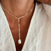 Long Baroque Pearl Chain Motif