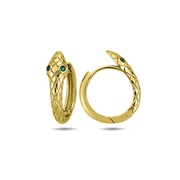 9K Gold snake design hoops