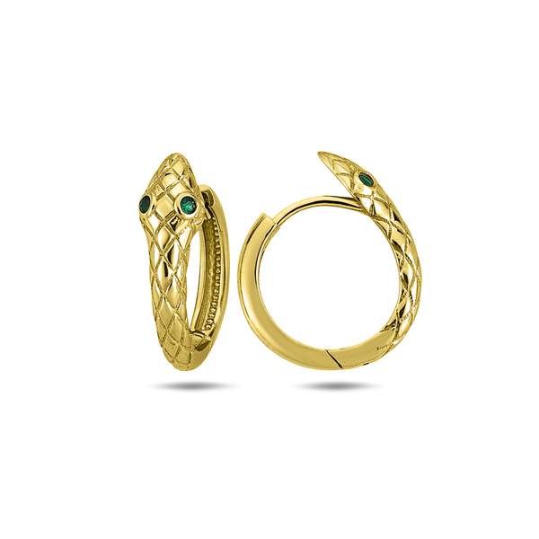 9K Gold snake design hoops