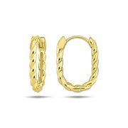 9K Gold  Twist Hoops