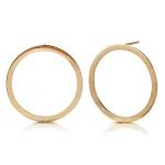 14K Gold Circle Earrings